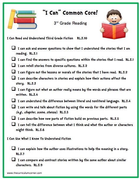 Image result for I can common core reading standards 3rd grade